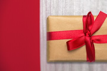 Christmas Beautiful gift box with ribbon