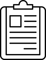 Unique clipboard icon illustration