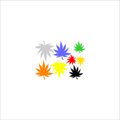 colorful cassava leaves vector can be used as graphic design