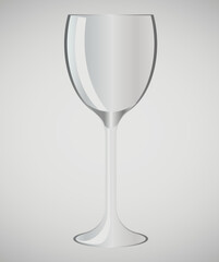 Realistic wine glass. Vector illustration.