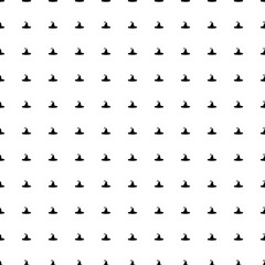 Fototapeta na wymiar Square seamless background pattern from geometric shapes. The pattern is evenly filled with black witch hat symbols. Vector illustration on white background