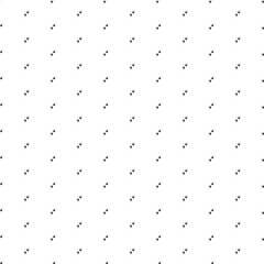 Square seamless background pattern from geometric shapes. The pattern is evenly filled with small black frog tracks symbols. Vector illustration on white background