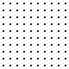 Square seamless background pattern from geometric shapes are different sizes and opacity. The pattern is evenly filled with black piggy bank symbols. Vector illustration on white background
