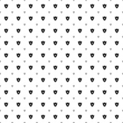 Square seamless background pattern from black fire protection symbols are different sizes and opacity. The pattern is evenly filled. Vector illustration on white background