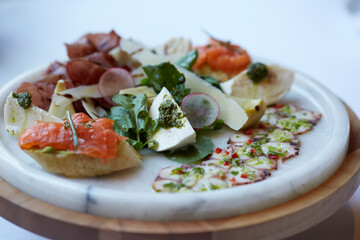 excellent food served on a white background