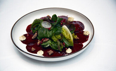 excellent food served on a white background