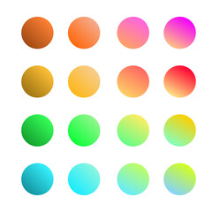  Set of Colour Linear Gradient Palette Swatches Webkit Vector