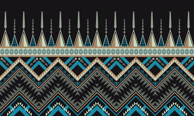 Oriental Asian pattern inspired by festivals in Thai temples designed for textile or paper printing