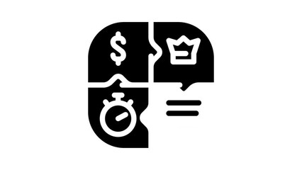 bant budget authority needs timeline glyph icon animation