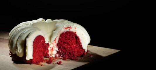 Red velvet cake for dessert