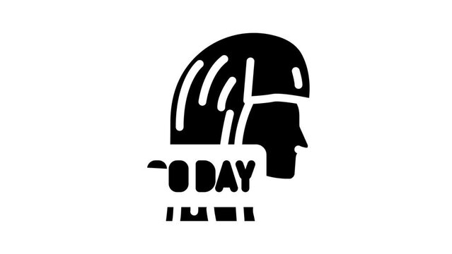 validity of hair paint or haircut glyph icon animation