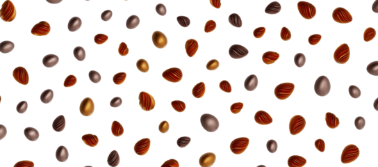 Luxury golden easter eggs isolated