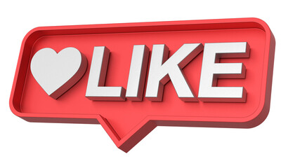 3D like icon. 3D icon. 3D illustration.