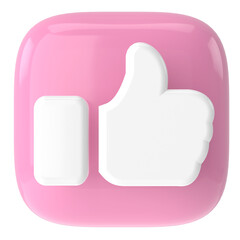 3D like icon. 3D icon. 3D illustration.