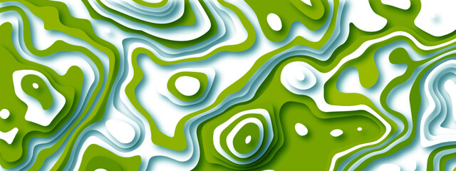 Abstract green papercut and color multilayer gradient on vector pattern background.
Paper cut Banner background in green color. Vector design Wavy geometric liquid flow graphic.

