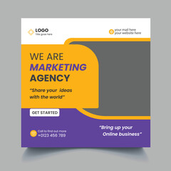 Social Media banner template. Creative social media post banner template. corporate social media template.