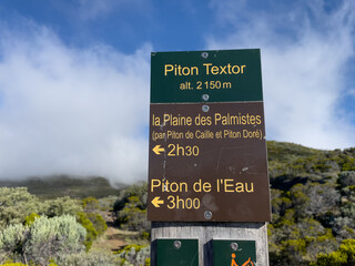 Plaque Piton Textor à la Réunion