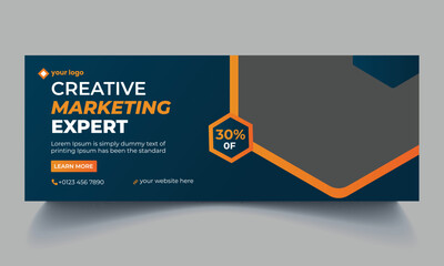 corporate business facebook cover design template