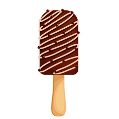 Sweet summer dessert, popsicle on a stick.Vector graphics.