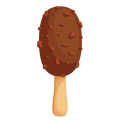 Sweet summer dessert, popsicle on a stick.Vector graphics.