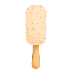 Sweet summer dessert, popsicle on a stick.Vector graphics.