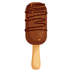 Sweet summer dessert, popsicle on a stick.Vector graphics.