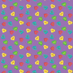 Collection of hearts on a gray background. seamless pattern. Bright background. Creative wallpaper. Icon symbol. Retro style. Abstract isolated graphic design template. Red heart.
