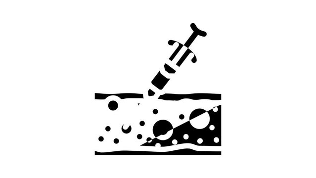enzyme therapy glyph icon animation