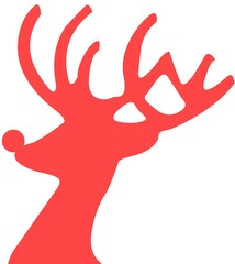 christmas reindeer in red 