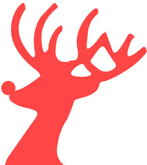 christmas reindeer in red png