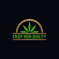 Enjoy high quality. Illustration of high quality cannabis on a black background - 553531104