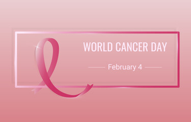  World Cancer Day. Vector Illustration. 4th February