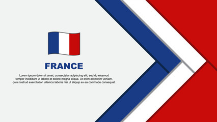 France Flag Abstract Background Design Template. France Independence Day Banner Cartoon Vector Illustration. France Illustration