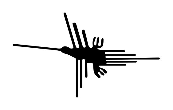 Geoglyph of the hummingbird from Nazca