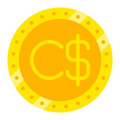 Canadian Dollar Flat Icon
