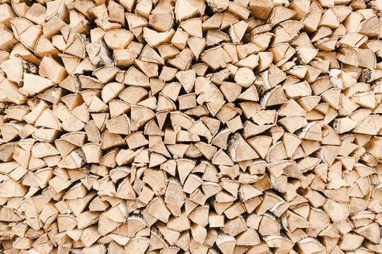 Stocks of firewood for the winter