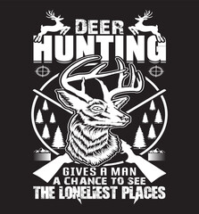 Obraz premium Hunting T-shirt design, Vector And outdoor T-Shirt Design, hiking Typography Vector Illustration,