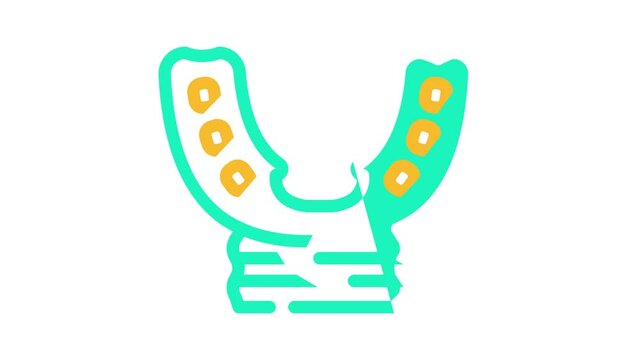 diving mouthpiece color icon animation