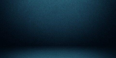 Blue grunge background, abstract wall studio room, can be used to present your product