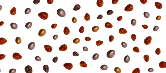 golden easter eggs; 3d rendered illustration