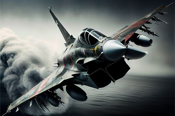 Fototapeta na wymiar Illustration of Fighter Jet