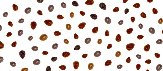 3d rendering of Easter glitter and black eggs