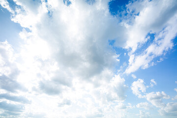 Clouds and sky,blue sky background with tiny clouds. panorama 