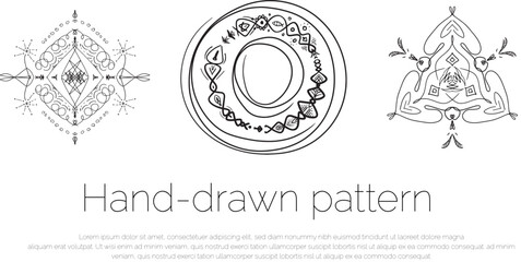 hand drawn drawing creative brush art vector design