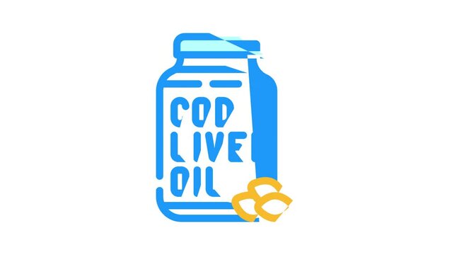 cod liver oil color icon animation