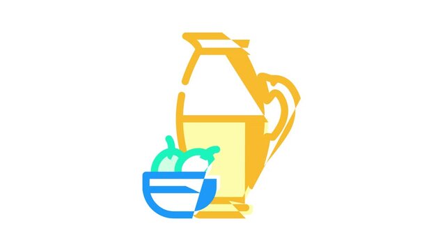 olive oil color icon animation
