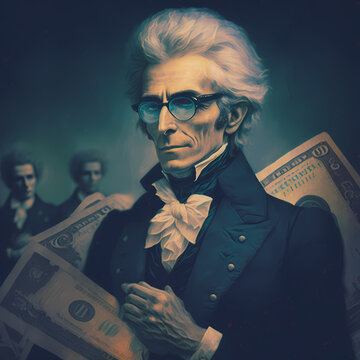 portrait of Andrew Jackson with money