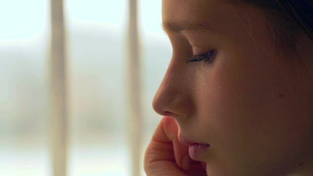 personal reflections- beautiful pensive girl absorbed in her thoughts