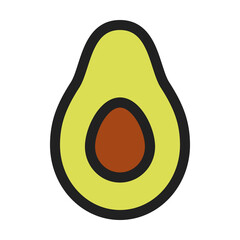 Avocado icon. Vegetable food sign. Keto diet nutrition symbol. Vector graphics