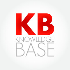 KB - Knowledge Base is a technology used to store complex structured and unstructured information used by a computer system, acronym concept background